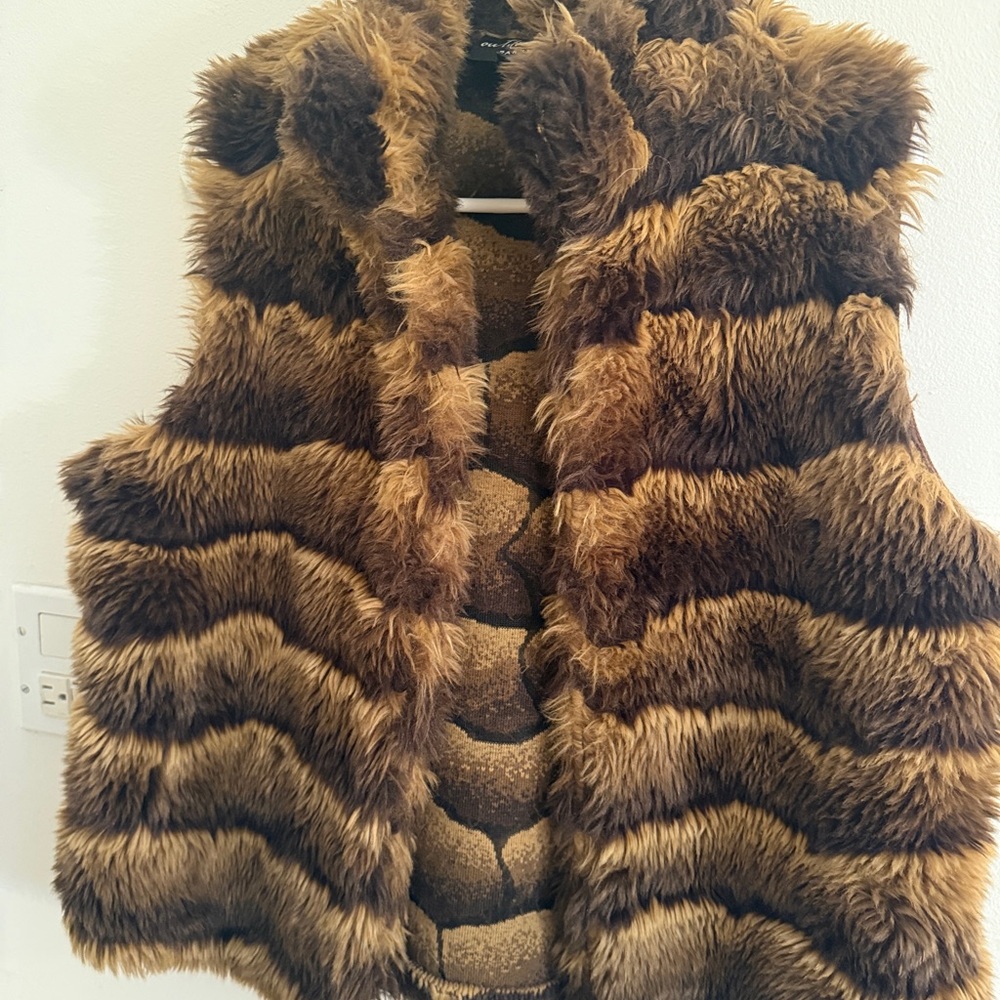 Parkhurst Brown Faux Fur Vest